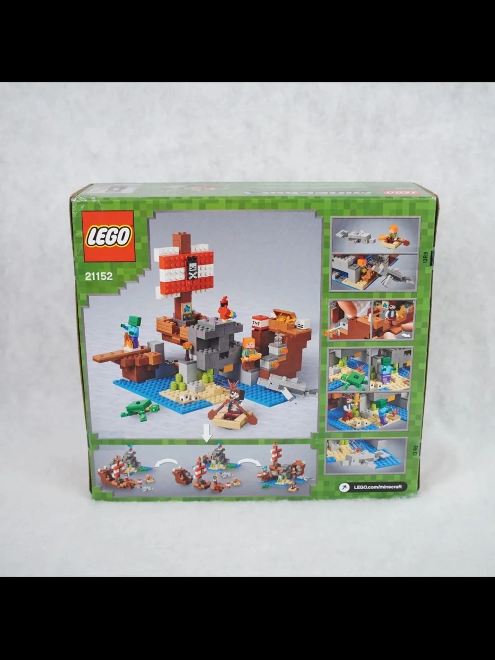 LEGO Minecraft Set #21152 The Pirate Ship Adventure 386 pcs Retired Brand New